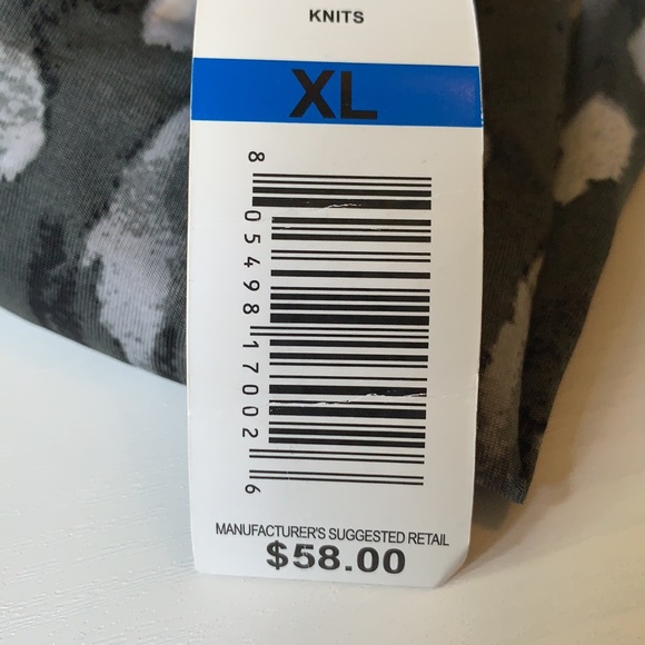 RAFAELLA Size XL Pebble Ombre Ruched 3/4 Sleeve Top NWT - Picture 8 of 8